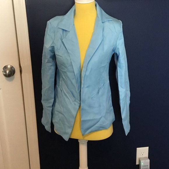 Baby Blue Lined Blazer - Picture 1 of 1